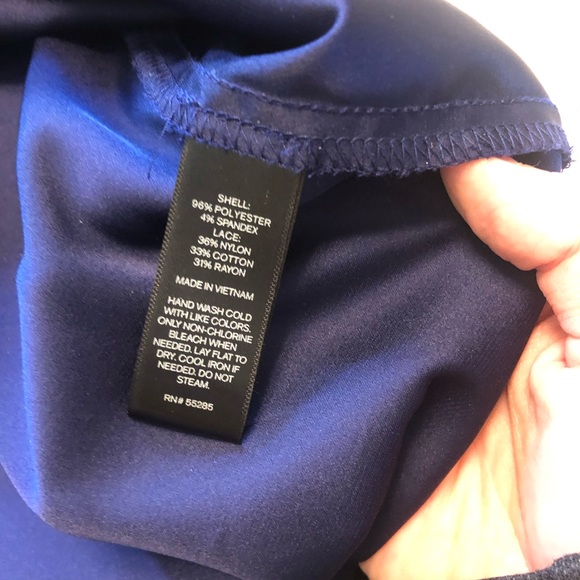 Express Lace Navy Blue Blouse - Picture 5 of 6